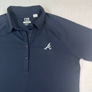 Cutter & Buck Atlanta Braves Navy with Embroidered Logo CB DryTec